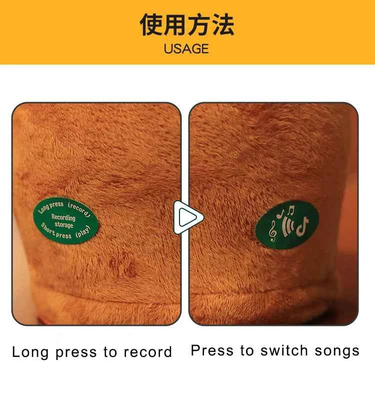 Musical Singing Dancing Toys 120 Songs Repeating Talking Record Speaking Sunflower Soft Plush Funny Creative Saxophone Kids Toy