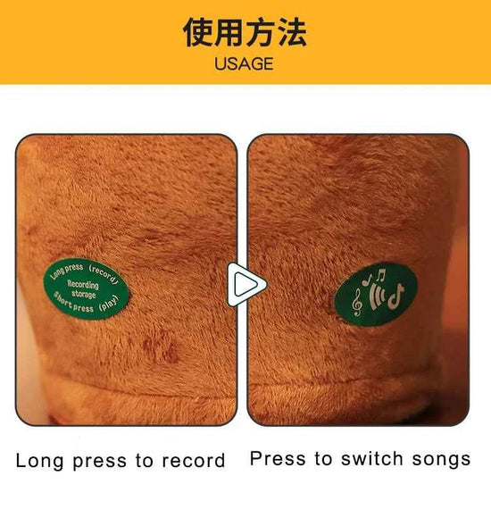 Musical Singing Dancing Toys 120 Songs Repeating Talking Record Speaking Sunflower Soft Plush Funny Creative Saxophone Kids Toy