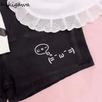 Cotton Shorts for Women Black Summer Pantalones Cortos De Mujer Print Japanese Fashion Casual Cute Pants 2025 New Bottoms 27x232 SS69