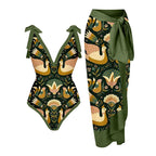 2023 New Arrival Push Up Women Bikini Set Floral Printed Ruffle Bikinis Strappy Bandage Swimwear Brazilian Biquini Bathing Suit SS69