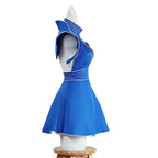 Classic Britney Blue Flight Attendant Uniform Cosplay Costume Retro Stewardess Themed Outfit For Halloween Carnival Masquerade
