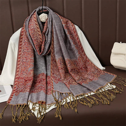 Luxury Brand Autumn Cashmere Pashmina Shawl Lady Wrap Warm Winter Scarves Design Print Female Foulard Cotton Stoles Scarf 2023 SS69 13.69 T102-19