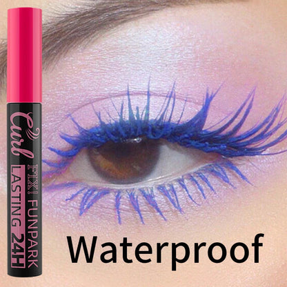 9 Color Mascara Thick Curl Waterproof  Natural Eyelash  Long Lasting Blue White Green Pink Black Eye Makeup Korean cosmetics SS69
