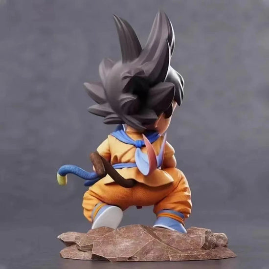 Dragon Ball Childhood Little Goku Hugs Puer Ya Mu Tea Little Follower Figures Doll Pvc Model Statue Collection Toys Ornamen Gift SS69