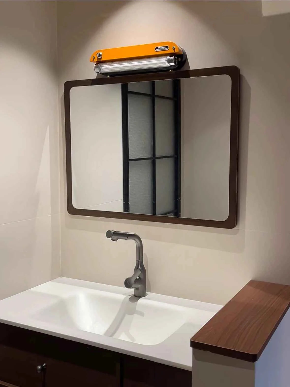 Bauhaus Retro Wall Lamp Vintage Industrial Orange Sconce No Wiring Needed LED Wall Light For Bedroom Study Room Sideboard Cafe