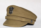 2025 New Navy Peaked Sailor Cap Men Women Summer Beret Hat Male Canvas Grey Eagle Belt Locomotive German Captain Casque