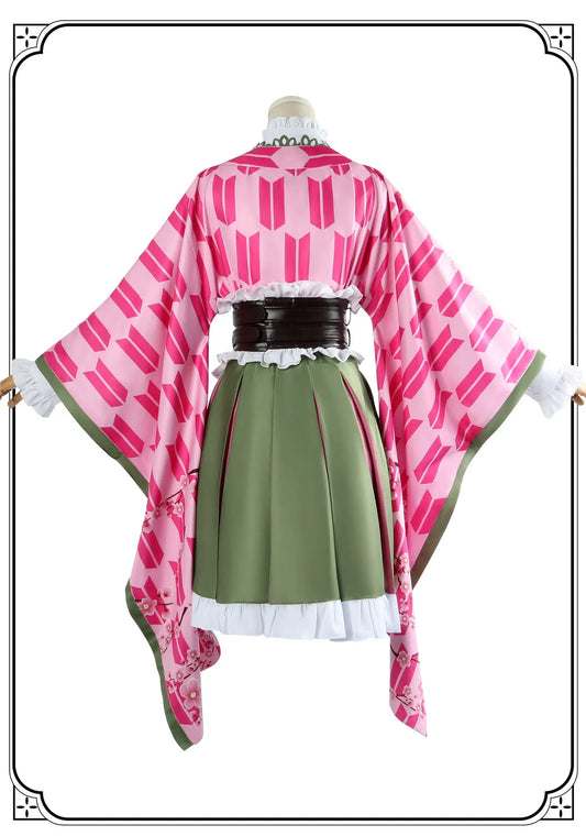SS69 Kanroji Mitsuri Women's Anime Cosplay Costume Set with Wig and Belt