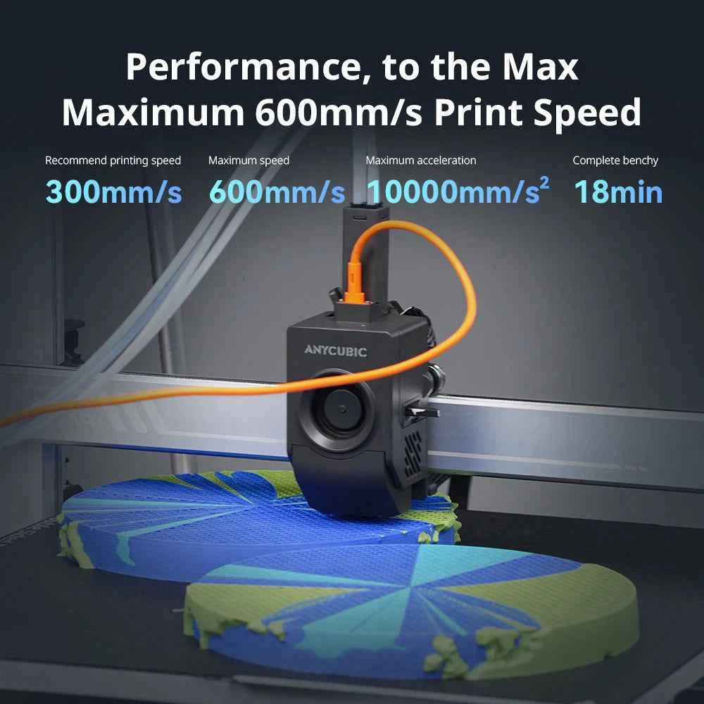 ANYCUBIC Kobra 3 Max Multi Color 3D Printer with Up to 600mm/s Print Speed Dual Gear Direct Extruder Build Volume 500*420*420mm
