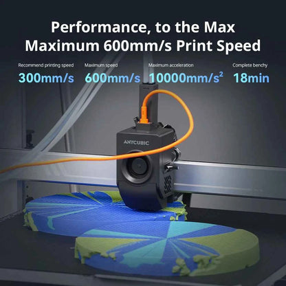 ANYCUBIC Kobra 3 Max Multi Color 3D Printer with Up to 600mm/s Print Speed Dual Gear Direct Extruder Build Volume 500*420*420mm