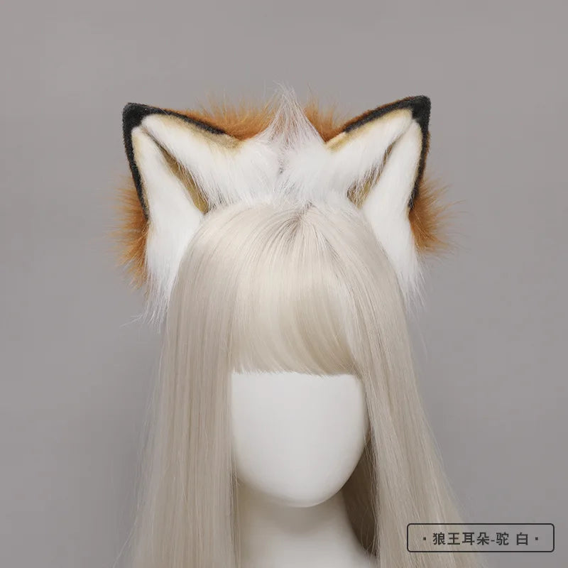 Handmade Faux Fur Fox Ears & Tail Cosplay Headband