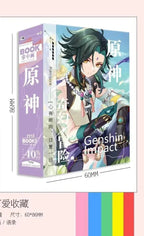 Game Impact Alhaitham Anime Project 40 Sheets 80 Pages Double-sided Mini Characters 68x60mm Magazine Miniature Comic Books SS69 9.69 Xiao / 40 Sheets 80 Pages