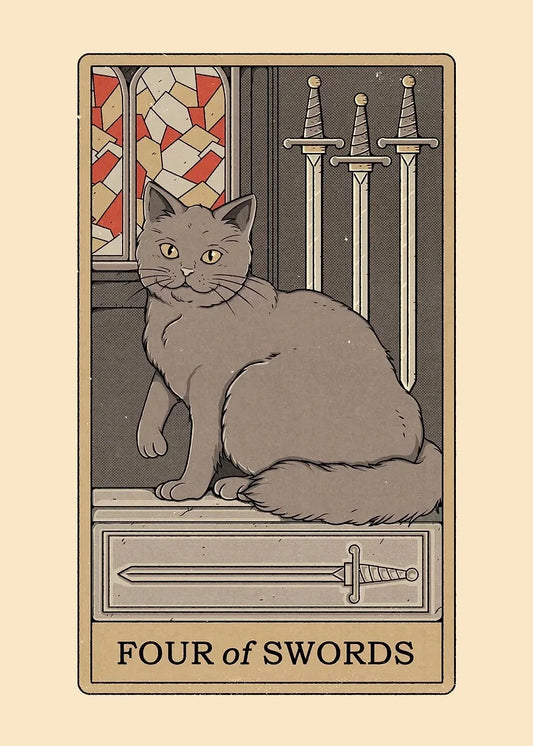 Vintage Cat Card Art Poster Canvas Printing Fashion House Home Furnishings Rural Villas Decoration Aesthetics Natural Canvas Art SS69 19.69 40X60cm Unframed / 21