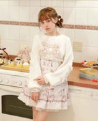 Mine Style Autumn and Winter Classic Cartoon Bear Sweater Lady Girls Sweet Round Neck Loose Sweater Japanese Liz Knit Tops