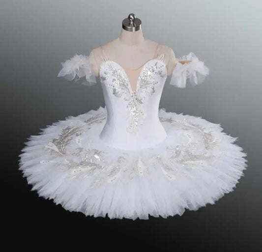 SS69 Professional White Swan Lake Pancake Ballet Tutu for Girls and Women