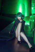 ManManGuGu Tatsumaki Cosplay Costume Women's Black Polyester Dress