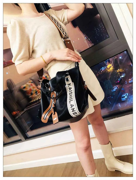 2022 New Female Fashion Brand Shoulder Bag Luxury Vintage Leather Handbag Women Medium Size Daily Work Boston Bag Messenger Bags