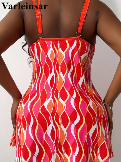 0XL - 4XL New Printed Bikini Large Size Swimwear Plus Size Women Swimsuit Female Two-pieces Bikini set Bather Bathing Suit V5909 SS69