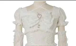 Japanese Sweet Heavy Industry Splicing Sleeve Strap Lace Bow Lace Shirt Summer Autumn New Elastic Slim Long-sleeve Tshirt Top
