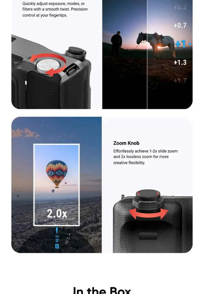 Insta360 Xplorer Grip Pro Kit Built-in 2010mAh Battery Handle Street Photography for Insta 360 Ace Pro 2 Original Accessories