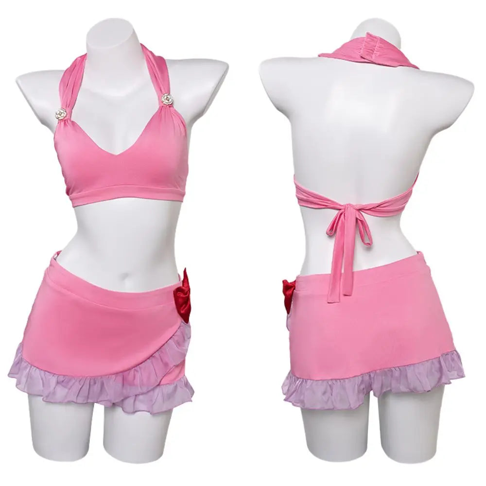 Tifa Lockhart Cosplay Bikini Set for Women - Polyester Swimsuit