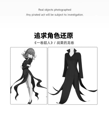 Terrible Tornado Tatsumaki Anime Cosplay Costume Women's Polyester Dress