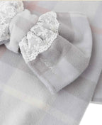 Japanese Liz New Lazy Wind Girls Sweet Plaid Lace Bow Scarf Soft Warm Women's Winter Lolita Scarf