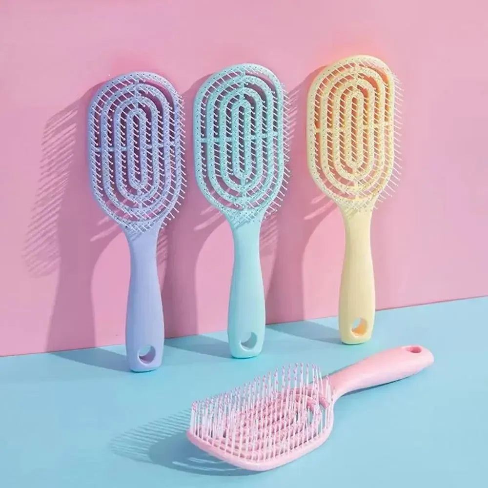Tangled Hollow Out Massage Comb Detangling Hair Brush Wet Curly Brushes Girl Women Hairs Styling Tools Hair Care Accessories SS69