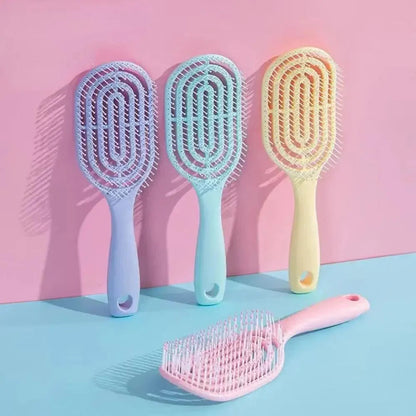 Tangled Hollow Out Massage Comb Detangling Hair Brush Wet Curly Brushes Girl Women Hairs Styling Tools Hair Care Accessories SS69