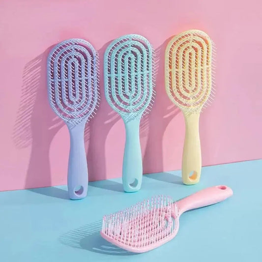 Tangled Hollow Out Massage Comb Detangling Hair Brush Wet Curly Brushes Girl Women Hairs Styling Tools Hair Care Accessories SS69