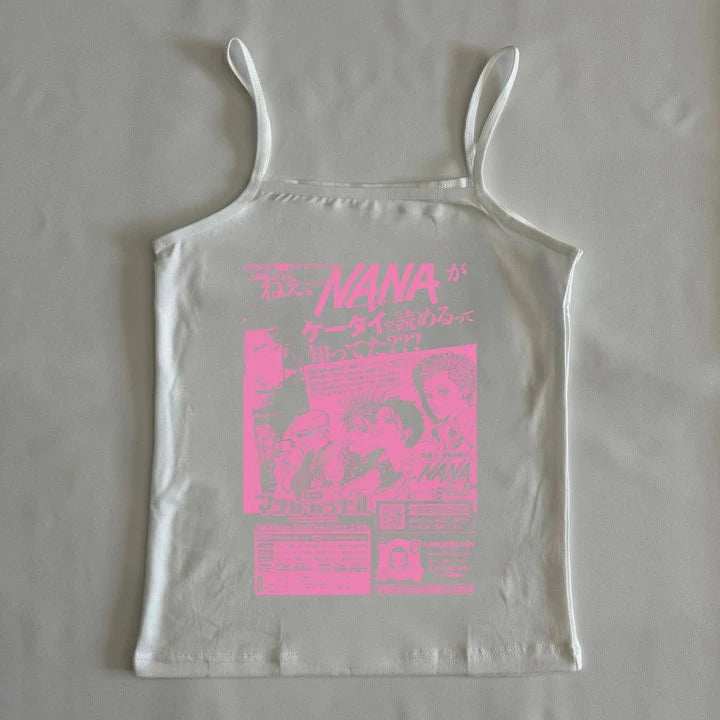 Y2k Nana Osaki Graphic T Shirts  Casual Harajuku Streetwear Japanese Clothes Fashion Rock Punk Sleeveless Tanks & Camis Coquette SS69 17.69 White5 / XXL
