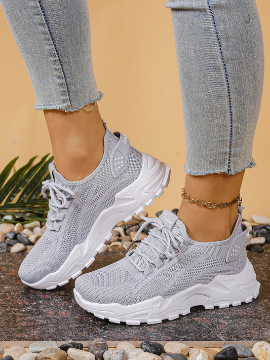Women's shoes, women's sports shoes 2025 Women's shoes Breathable single-mesh dad shoes Women's casual and versatile sports shoe SS69 20.69 Grey / 36