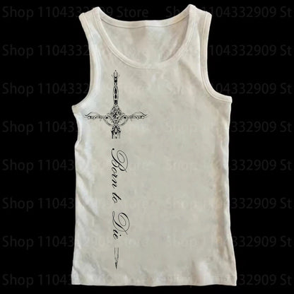 Gothic Grunge Punk Printing Women's Long Sleeve Tee Casual Slim Fit Sexy Chic Emo Girls Crop Top Y2K Harajuku Vintage Streetwear SS69 9.69 WHITE 05 / S