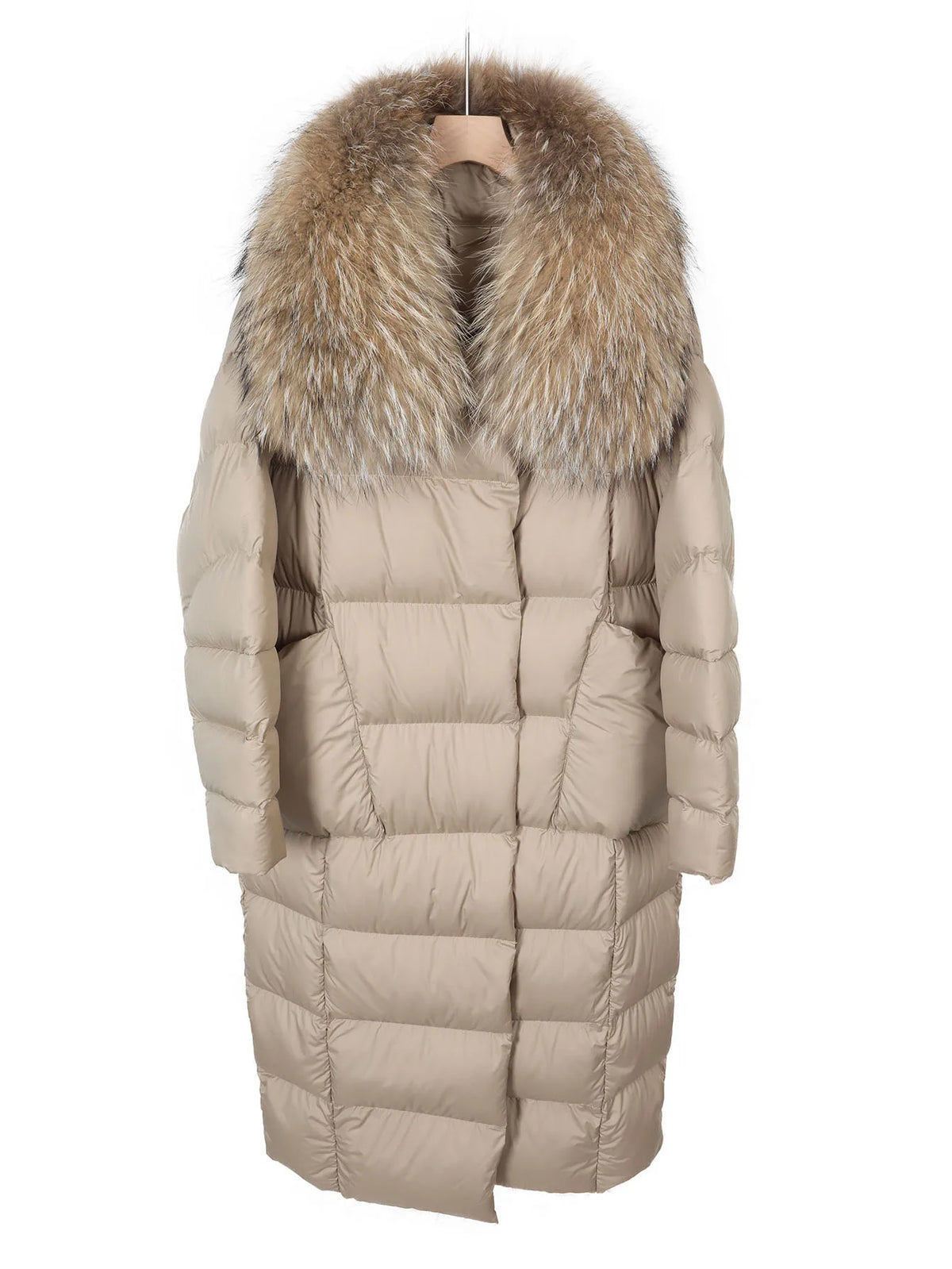 Maomaokong Super Thick 400g Filling White Duck Down Female Winter Women's Over-the-Knee Puffer Coat Luxury Down Jacket Warm