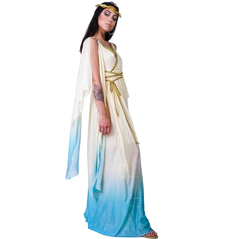 Women's Cleopatra Greek Goddess Cosplay Dress - Flowing Polyester