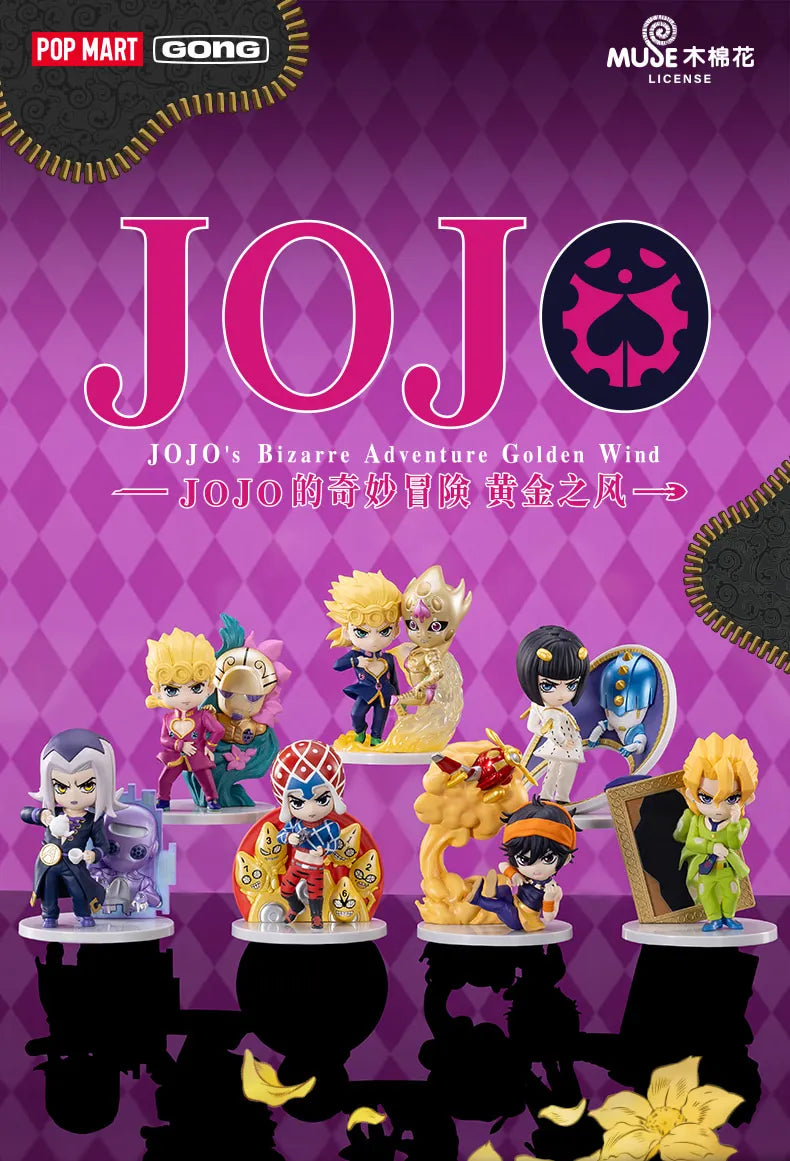 POP MART GONG JOJO's Bizarre Adventure Golden Wind Series Trendy Blind Box Toys Mystery Box Mistery Action Figure Surprise Gift