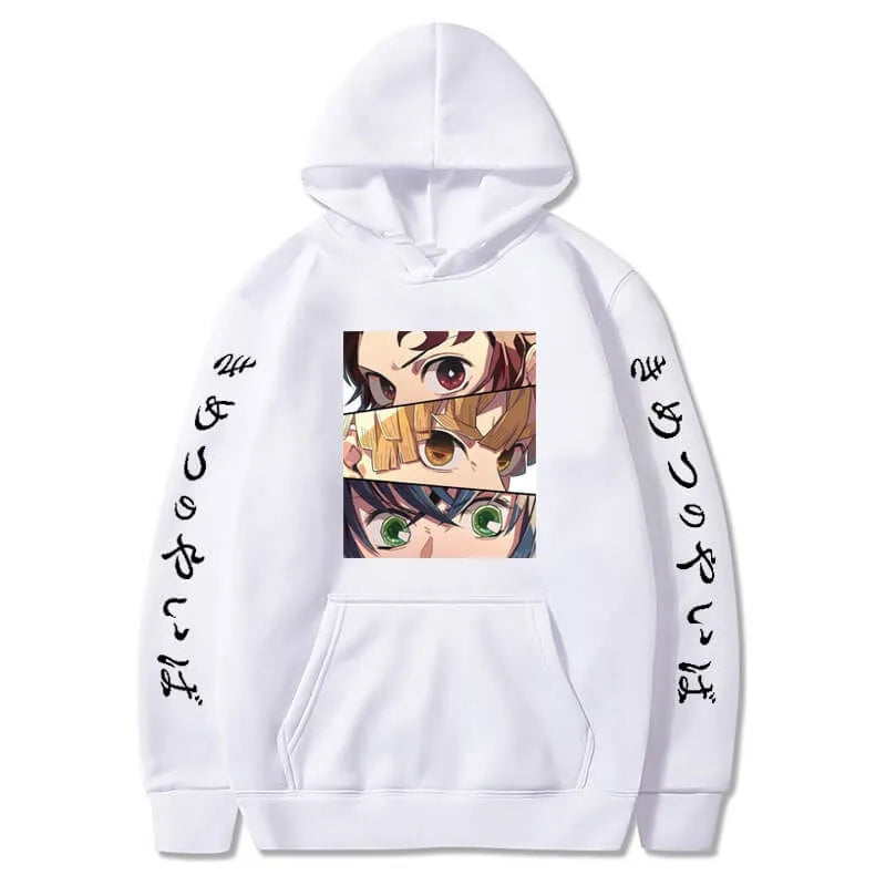 Harajuku Demon Slayer Plus Size Hoodie Kamado Nezuko Graphic Print Women Sweatshirts Long Sleeve Fashion Female Streetwear SS69 21.69 white6 / 4XL