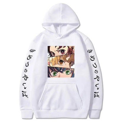 Harajuku Demon Slayer Plus Size Hoodie Kamado Nezuko Graphic Print Women Sweatshirts Long Sleeve Fashion Female Streetwear SS69 21.69 white6 / 4XL