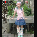 Gothic Lolita Punk Belt with Heart, Star & Bow Pendants