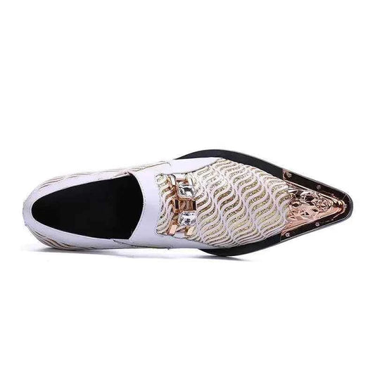 Special Square Toe Men's Shoes Slip on Genuine Leather Dress Men Party, Business, and Wedding Shoes men