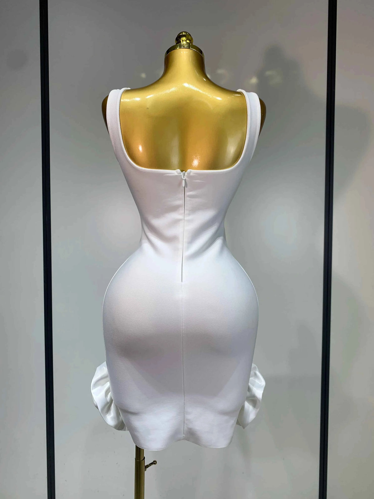 Women Sexy Square Collar Sparkly Rhinestone Bodycon Mini Bandage Dress Celebrate Evening Party Elegant Luxury Birthday Dress