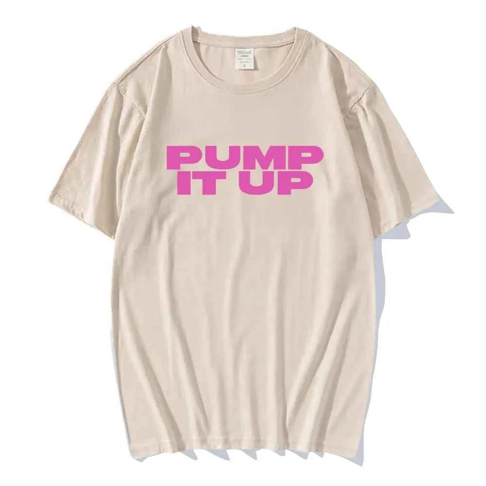 Pump It Up Pink Printing T-shirt The Substance Horror Movie Tshirts Short Sleeve Men/Women Men Tee-shirt Casual Film Graphic Tee