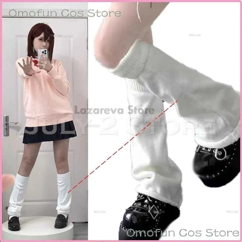 Momo Ayase Cosplay Costume Wig Anime Dandadan School JK Uniform Earrings Pink Sweater Skirt Halloween Party Women