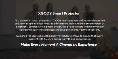XGODY Gimbal N6 Pro 4K Projector Netflix Officially 700 Ansi Native 1080P Auto Focus Whale OS TV for Movie Home Theater