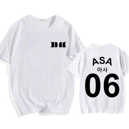 BABYMONSTER Kpop Band T-shirt ASA 06 Tees Short Sleeve Cotton Comfortable Tee-shirt Summer Casual Women/Men Tshirts Streetwear SS69