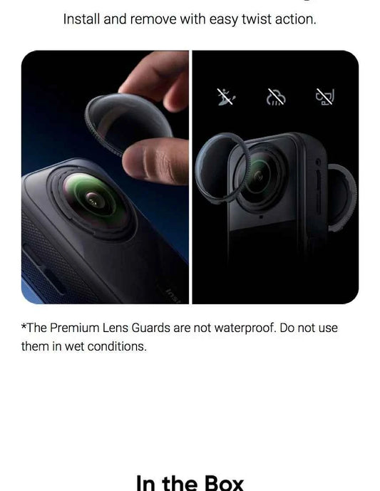 Insta360 X5 Lens Guard Protector Standard or Premium Tempered Glass For Insta 360 X5 Original Accessories