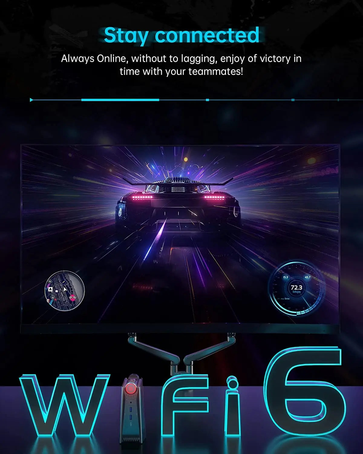 ACEMAGIC S3A Mini PC Gaming AMD Ryzen 7 5700U RAM 16/32GB DDR4 512GB/1TB SSD Gamer Computer RGB Light Control WiFi6 BT5.2 SS69