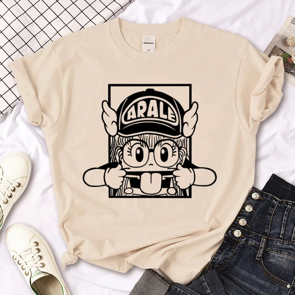 Arale T-shirt female designer Japanese women's casual loose fitting T-shirt girl designer Harajuku clothing SS69 11.69 11676kaqise / XXXL