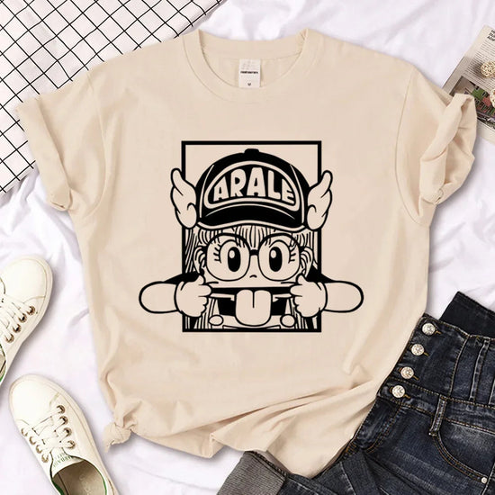 Arale T-shirt female designer Japanese women's casual loose fitting T-shirt girl designer Harajuku clothing SS69 11.69 11676kaqise / XXXL