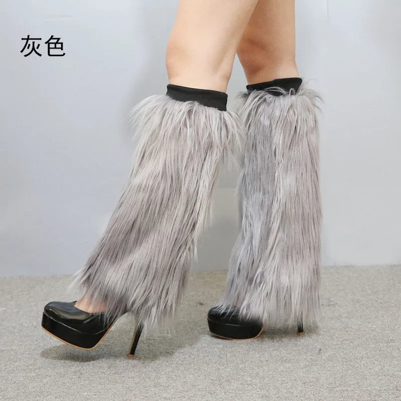 LED Leg Warmers Light Up Wraps Boot Covers Women Rave Outfit Glow Stocking Nightclub Party Clothes Accessories Tron Dance Wear SS69