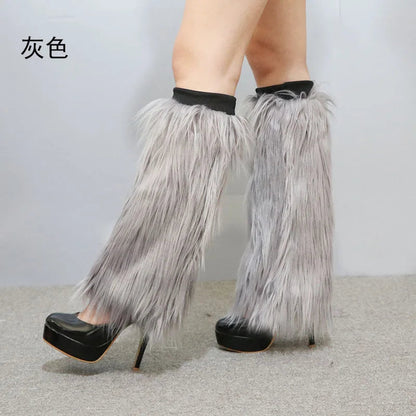 LED Leg Warmers Light Up Wraps Boot Covers Women Rave Outfit Glow Stocking Nightclub Party Clothes Accessories Tron Dance Wear SS69